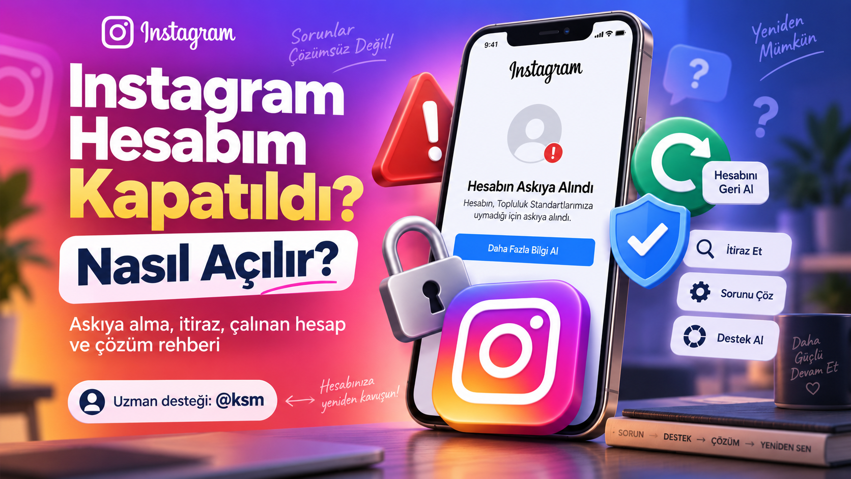 instagram hesabım kapandı